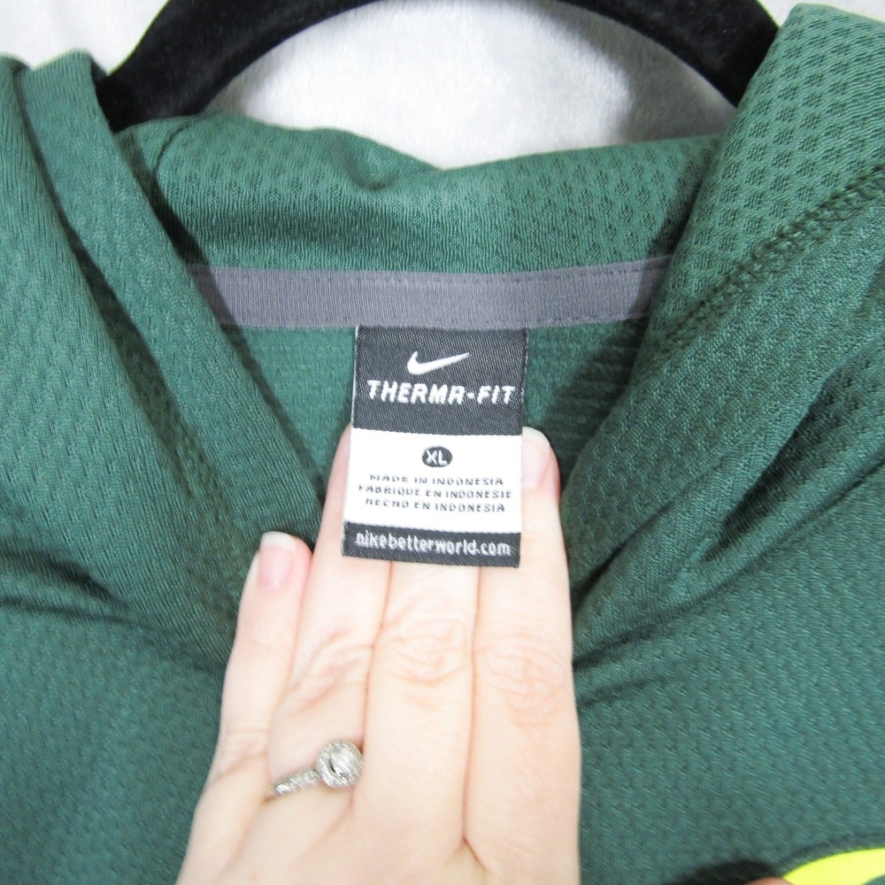 Nike Oregon Ducks Sweatshirt Therma-FIT Green Hoodie Youth XL NCAA College Logo - Picture 11 of 12